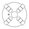 Autocentranti standard guida semplice a comando manuale 4+4 griffe - Image 2