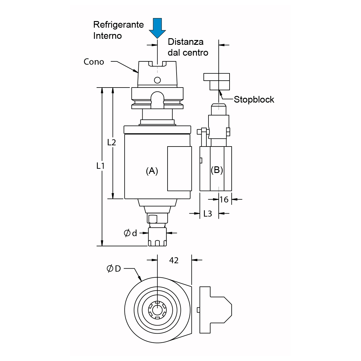 Portamaschi sincronizzati alta velocità gambo HSK - immagine 2