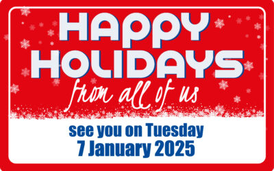 Office closing date & Christmas holidays